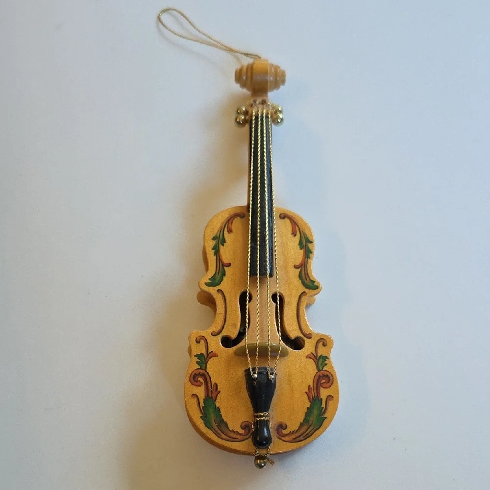 San Francisco Music Box Decorative Violin Ornament Plays 